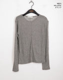 Soun wool tensel cut see-through layered T-shirt