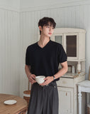 Benel V-neck Short Sleeve Knit