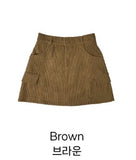 Corduroy mini skirt