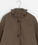 Iolo Quilting High-Neck Wool Half Coat