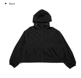 Pire Crop Hood Windbreaker Jacket