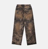 Rick smudging wide denim pants