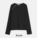 Coldy Waffle Shoulder Zip-Up T-shirt