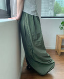 [unisex] Fine Rivet Nylon Banding Wide Pants