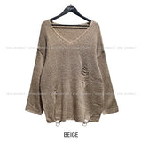 Damage Deep V-neck Knitwear