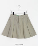 Leving Cotton Pleated Mini Skirt