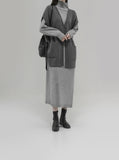 [Premium] Wool Back Turtleneck One Piece