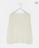 Ponce Punching Loose Fit Long Sleeve Long Knit