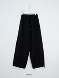 Ibe Balloon Wide Cut Nylon Banding Pants