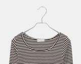 Yvonne Stripe Round Neck Slim Fit Long Sleeve T-Shirt