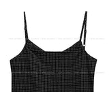 Popo Check Bustier Unbalance One Piece
