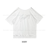 Star fairy boat-neck cut short sleeves