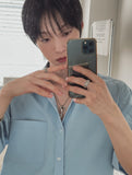 [Plan/1+1] Print Basic Short Sleeve Shirt