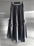 Sieolin Frill See-through Long Skirt