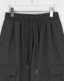 Checker Parachute Banding Wide Cargo Pants