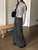 Mutin Jersey Maxi Banding Long Skirt