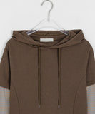 Kichiya Stripe Layered Crop Hoodie