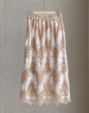 Tier H-line Banding Lace Skirt