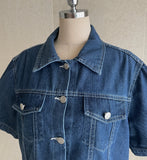 Fresh Denim Collar Short Jacket