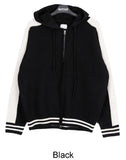 Enon Varsity Knit Hooded Zip-Up