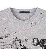 Riot Damage Punk Graphic Short Sleeve T-shirt