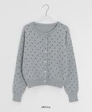 Hikyan Flower Round Knit Cardigan