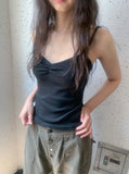 Highla Punching Basic V-Neck Shirring Sleeveless