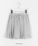 Sanpco Balloon Nylon Banding Midi Skirt