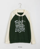 Ichiyo Raglan Color Matching Ribbed Hoodie
