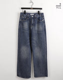 Blow D-ring Wash Long Wide Denim Pants