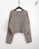 [Wool 10] Ponyo Multi Mix Round Long Sleeve Knit