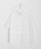 [BAONHAUS] Hae Nylon Collar Shirring Short Sleeve Blouse