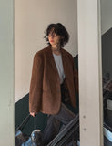 Belly loose fit suede jacket
