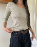 Enne Stripe Three Quarter T-Shirt