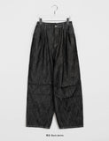 [unisex] Danaru Banding Parachute Wide Denim Pants