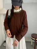 [BAONHAUS] Pelky Layered Rib Cardigan