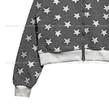 More Than Star Color Matching Two-Way Crop Hood Zip-Up