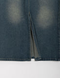 Courony Washing Denim Long Skirt