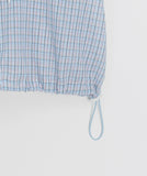 [BAONHAUS] Minkol Check Hood Short Sleeve Shirt