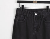 Anton Cargo Pocket Black Denim Bootcut Denim Pants