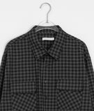 [unisex] Moeki two-pocket check shirt