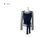 Anna Layered Bustier Tie T-Shirt Set