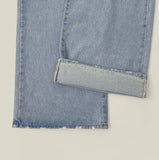 Light Blue Loose Hip Fit Wide Denim Pants