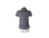 Chori Small Check Shirring Pintuck Puff Short Sleeve Shirt