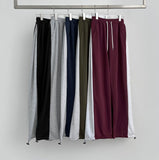Two-Way Jogger Wide Side Folding Cut Two-Tone Training Pants