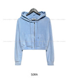 Fruits Velvet Setup Hooded Zip-Up