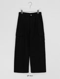 Ilonde Pintuck Cotton Cargo Wide Pants