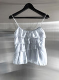 Flynn See-through Frill Tiered Blouse