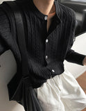 Cable Cardigan Round Ver