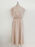 Odd Half-Neck Draped Banding Flare One Piece (Belt Set)
